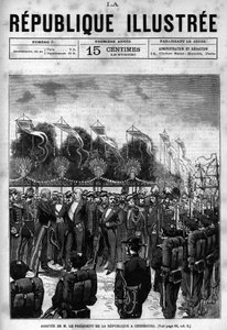Arrivée du Président de la République Jules Grévy (1807-1891) aux fêtes de Cherbourg. - French School