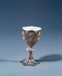 Art France: Tasse sur support mobile formant un présentoir. Porcelaine dure