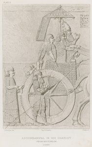 Assurbanipal dans son char, de Kouyundjik, Louvre - French School