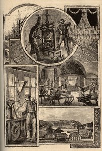 Baccarat - Cristalleries - Meurthe-et-Moselle - gravure dans « PATRIE » - DESCRIPTION PICTURESQUE DE LA FRANCE EN 6 VOLUMES PAR LUCIEN HUARD - fin 19ème siècle - French School