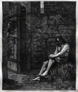 Balufeau emprisonné à la Bastille par Louis XIII - Louis XIII se contente de faire mettre Jacques Baloufeau, dit de Saint-Angel, à la Bastille - dans "Paris à travers les siècles" - French School