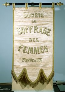 Bannière pour la Société Le Suffrage des Femmes