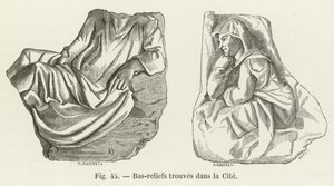 Bas-reliefs trouvés dans la Cité - French School