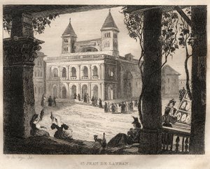 Basilique de San Giovanni Laterano, Rome - Saint Jean de Latran - Gravure de « L