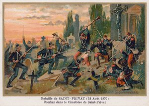 Bataille dans le cimetière de Saint-Privat