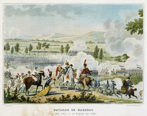 Bataille de Marengo (Piémont - Italie) le 14 juin 1800, où Bonaparte remporta la victoire sur les Autrichiens.