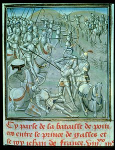 Bataille de Poitiers, représentant le Prince de Galles et le roi Jean de France
