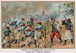 Bataille de Wissembourg, charge des tirailleurs algériens - French School