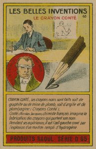 Carte des belles inventions, crayon Conte