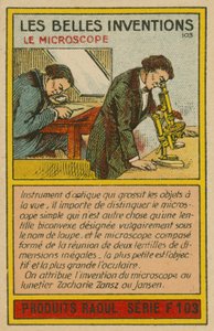 Carte des belles inventions, microscope