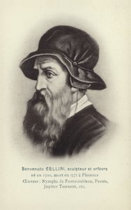 Benvenuto Cellini, sculpteur et orfèvre italien (lithographie)