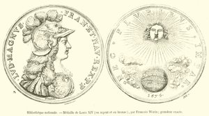 Bibliothèque nationale, Médaille de Louis XIV, en argent et en bronze