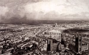 Vue Aérienne de Londres, vers 1840-55