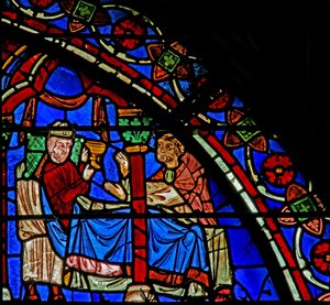 Évêque Pappolus - dans le vitrail de Saint Chéron - French School