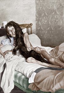 Blanche Monnier in hospital, Poitiers, June 1901 (print) - French School