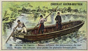 Bateau des constructeurs de ponts militaires français