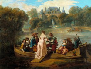 Balade en bateau sur le lac du château - French School