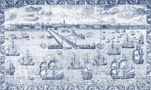 Bombardement de Dunkerque le 11 août 1695 - French School
