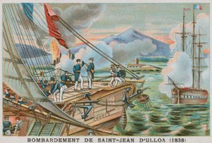 Bombardement de San Juan de Ulúa, Mexique, par les Français, 1838 - French School