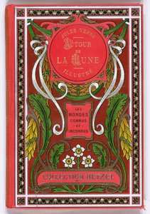 Couverture de Autour de la Lune par Jules Verne (1828-1905), éditions Hetzel, fin du XIXe siècle - French School