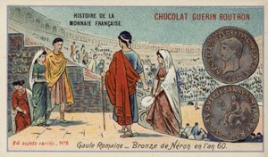 Pièce de bronze de Néron, Gaule romaine, 60