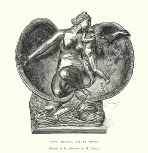 Bronze représentant la naissance de Vénus, par Le Mosca - French School