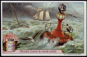Bouée avec cloche pour avertir les bateaux - chromo Liébig