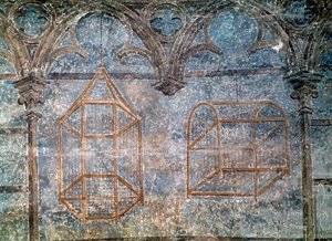 Cages et détails architecturaux de la chambre du Pape, 1334-62 - French School