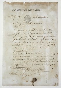 Appel de Maximilien de Robespierre à rejoindre la Commune, 9 Thermidor An 2 (27 juillet 1794)