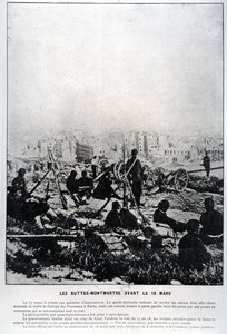 Canons sur les Buttes-Montmartre à la veille du 18 mars 1871 (photo en noir et blanc) - French School