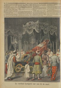 Le Cardinal Lavigerie (1825-92) sur son lit de mort, du Petit Journal, 17 décembre 1892 - French School