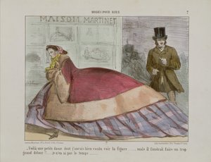 Caricature de la crinoline, de Modes Pour Rire