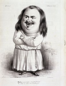 Caricature par Honoré de Balzac (1799-1850) et moine - dans « Charivari » du 12/10/1838 B.H.V.P.