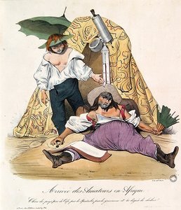 Caricature des artistes français en Algérie, vers 1830