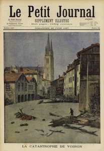 Inondations catastrophiques à Voiron, France, 1897 - French School