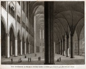 Cathédrale Notre-Dame de Paris (gravure, vers 1850) - French School