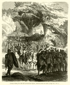 Cestius Gallus, à la tête de la douzième légion, marche contre les Juifs (gravure)