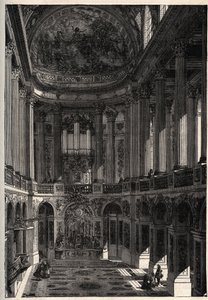Chapelle du château de Versailles - gravure dans « PATRIE - DESCRIPTION PICTURESQUE DE LA FRANCE EN 6 VOLUMES » par Lucien Huard - fin XIXe siècle - French School
