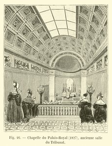 Chapelle du Palais-Royal, 1827, ancienne salle du Tribunat - French School