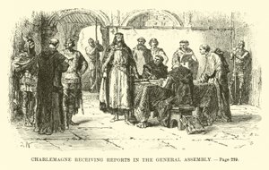 Charlemagne recevant des rapports à l