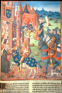 Charlemagne avec ses paladins (parchemin)