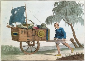 Paysanne chinoise avec une brouette à voile, 1811