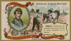 Carte de commerce Chocolat Guérin-Boutron, Christophe Mathieu de Dombasle