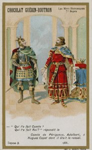 Carte de commerce Chocolat Guerin-Boutron, série Mots Historiques