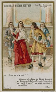 Carte de commerce Chocolat Guerin-Boutron, série Mots Historiques