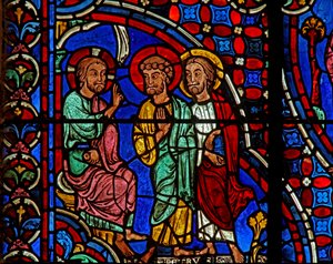 Christ - avec 2 apôtres