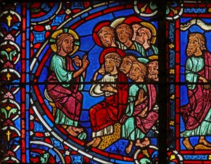 Christ - avec 2 apôtres
