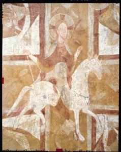 Christ sur un cheval blanc, du plafond de la crypte - French School