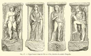 Cippe trouvé dans la Cité en 1784, derrière la Sainte-Chapelle - French School
