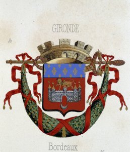 Armoiries de la ville de Bordeaux - dans "Armorial National de France", par H. Traversier, Paris